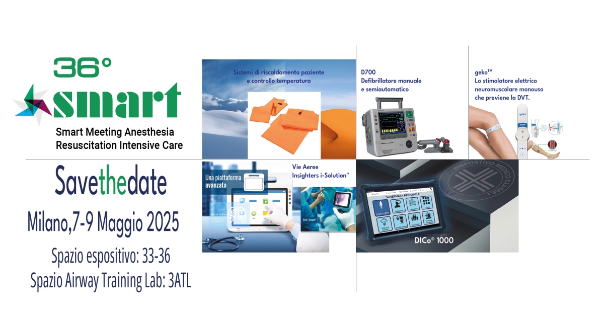 Seda protagonista al 36° SMART Smart Meeting Anesthesia Resuscitation Intensive care